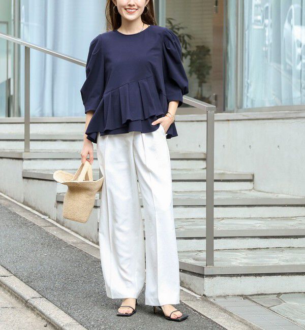 NOLLEY'S「ウォッシャブルラップ風ワイドパンツ」|その他|