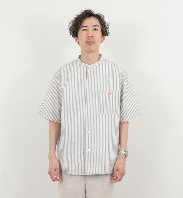 NOLLEY'S goodman「【DANTON/ダントン】BAND COLLAR SHIRT SS 26SS（DT-JD3788 SCP）」|シャツ・ブラウス|