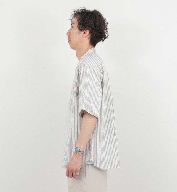 NOLLEY'S goodman「【DANTON/ダントン】BAND COLLAR SHIRT SS 26SS（DT-JD3788 SCP）」|シャツ・ブラウス|