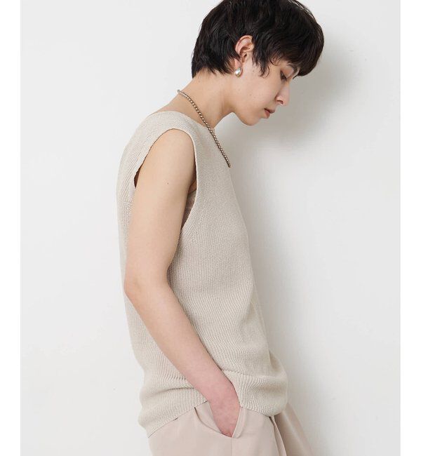  「ペーパーノースリーブニット」|ニット・セーター|