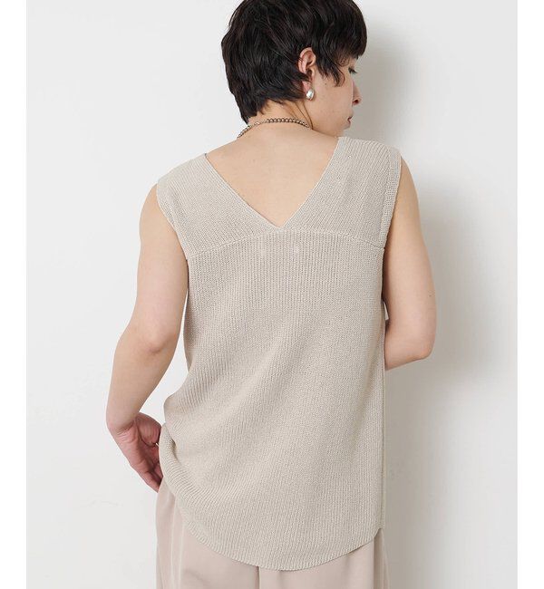  「ペーパーノースリーブニット」|ニット・セーター|