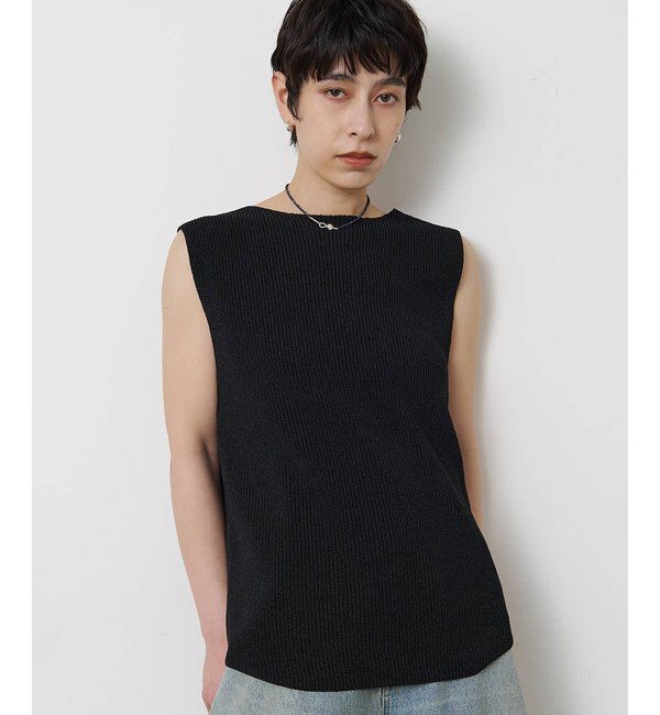  「ペーパーノースリーブニット」|ニット・セーター|