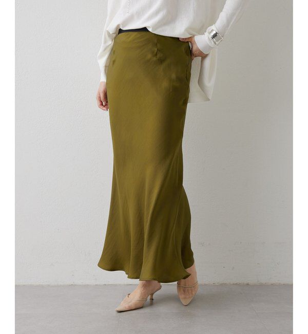 Drawing Numbers「【Drawing Numbers】キュプラバイアスマーメイドスカート」|スカート|カーキ