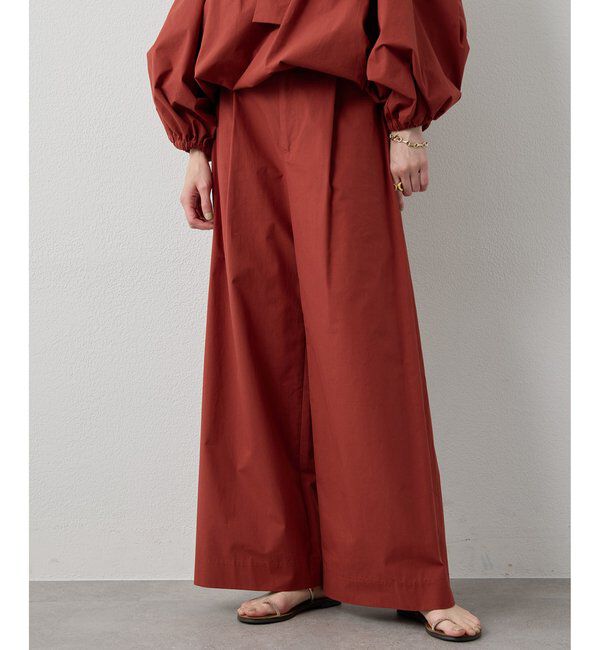  「コットンタイプライターパンツ」|チノ|バーガンディー