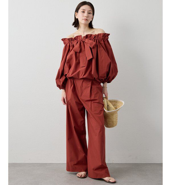  「コットンタイプライターパンツ」|チノ|