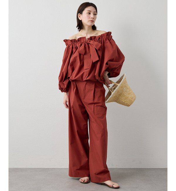  「コットンタイプライターパンツ」|チノ|