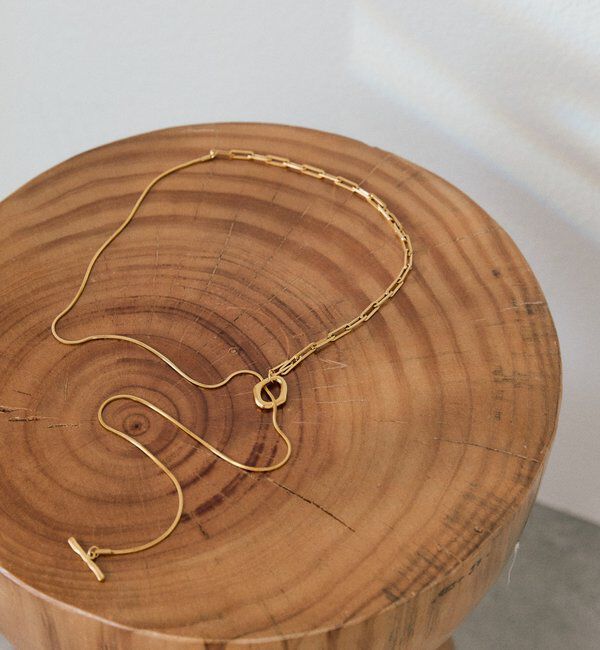  「【R.good（アールドットグッド）】スネーク&times;チェーンラリエット」|ネックレス|ゴールド