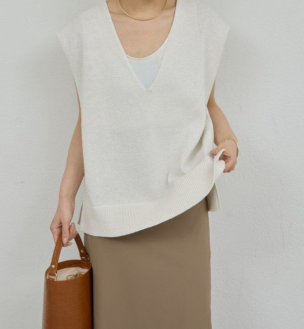  「サイドスリットニット」|ニット・セーター|オフホワイト