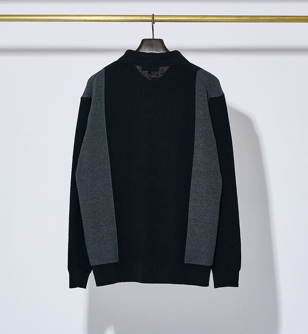 ABAHOUSE「バイカラー  片畦 ニットポロシャツ」|ポロシャツ|