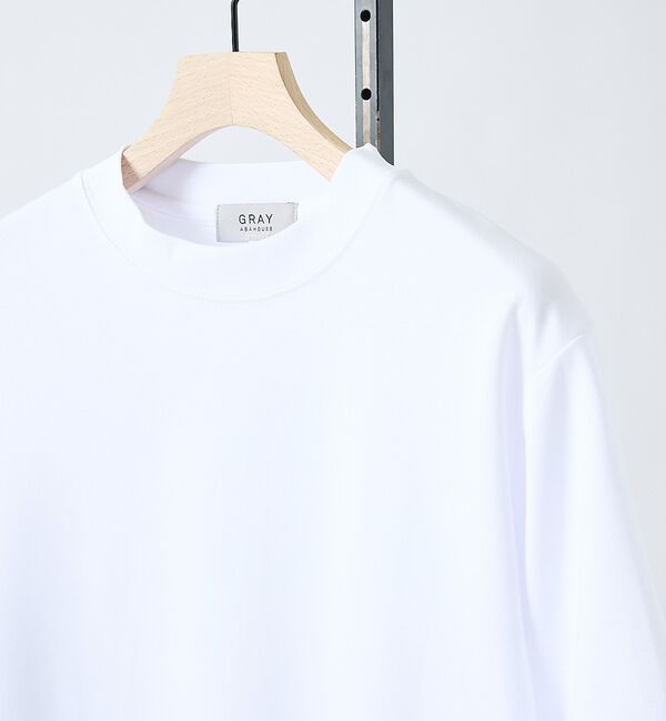 ABAHOUSE「【SMART CLOSET/WEB限定】シルキータッチ モックネック 半袖Tシャ」|Tシャツ・カットソー|