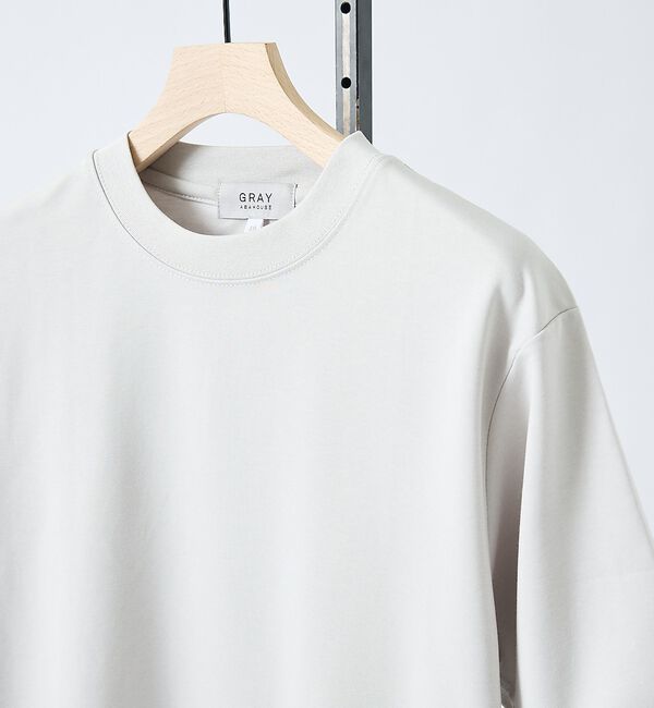 ABAHOUSE「【SMART CLOSET/WEB限定】シルキータッチ モックネック 半袖Tシャ」|Tシャツ・カットソー|