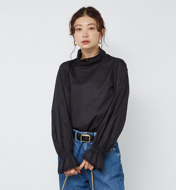 Rouge vif「レースハイネックブラウス」|シャツ・ブラウス|