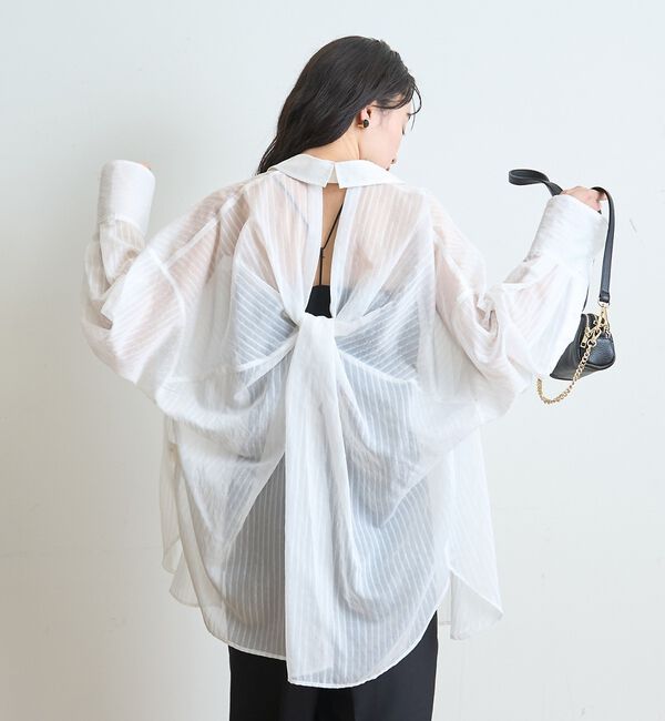 Rouge vif「【定番人気】【ロングセラー】バックツイストシャツ」|シャツ・ブラウス|