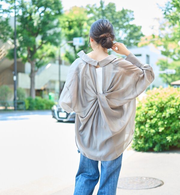 Rouge vif「【定番人気】【ロングセラー】バックツイストシャツ」|シャツ・ブラウス|