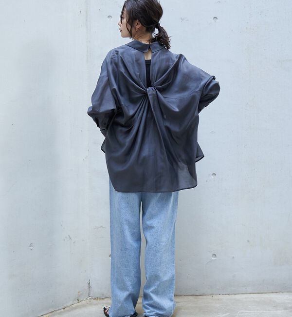 Rouge vif「【定番人気】【ロングセラー】バックツイストシャツ」|シャツ・ブラウス|