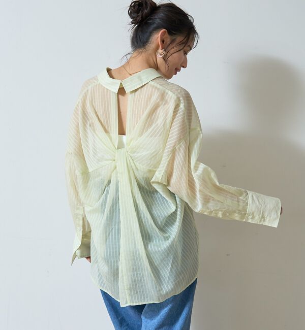 Rouge vif「【定番人気】【ロングセラー】バックツイストシャツ」|シャツ・ブラウス|