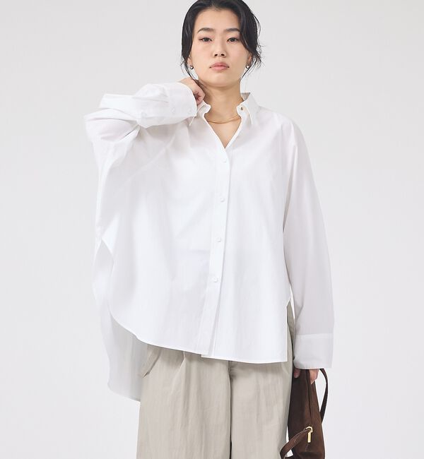 Rouge vif「ドルマンストレッチブロードビックシャツ」|シャツ・ブラウス|