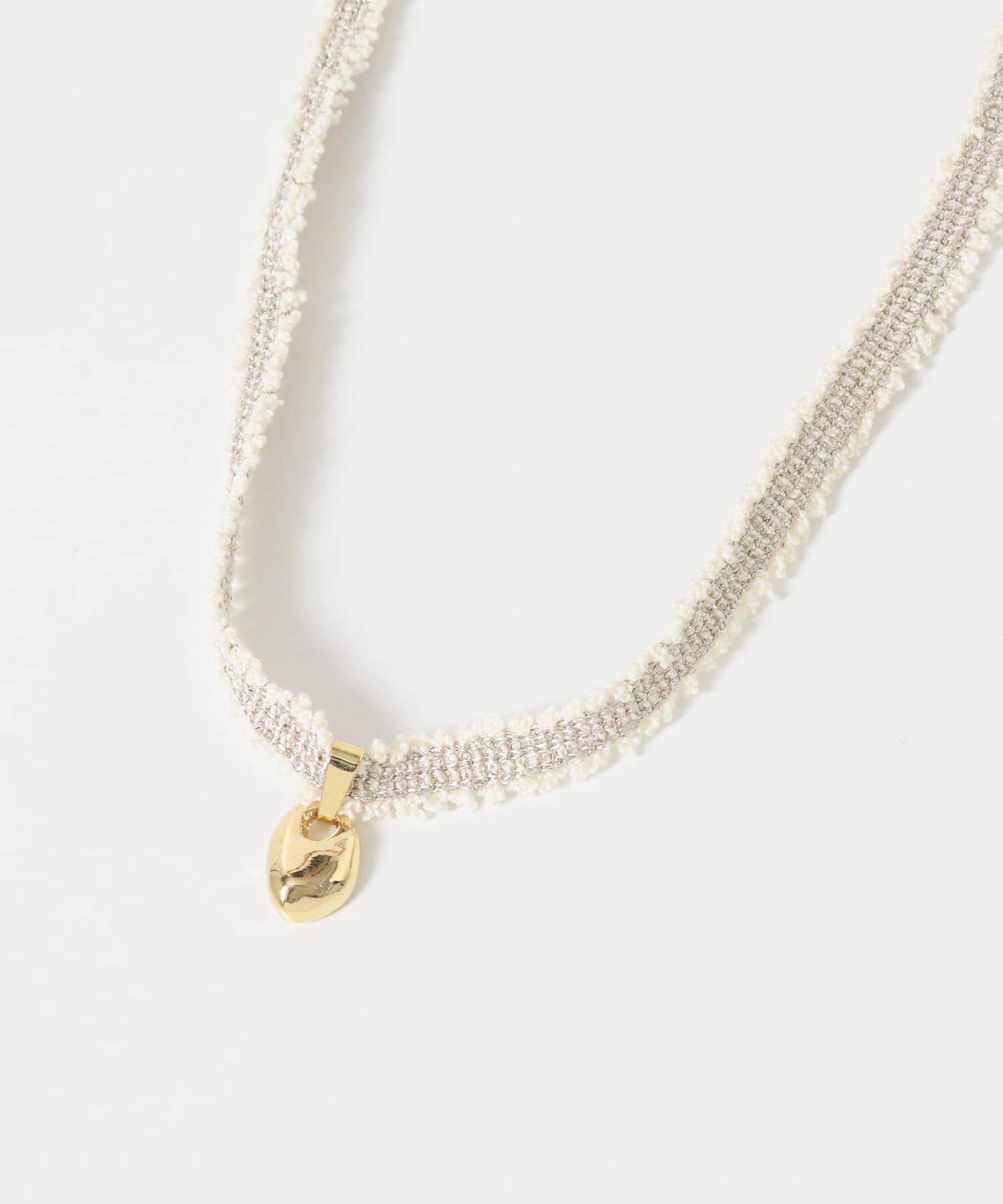 SMELLY「メタルトップツイードチョーカー」|ネックレス|