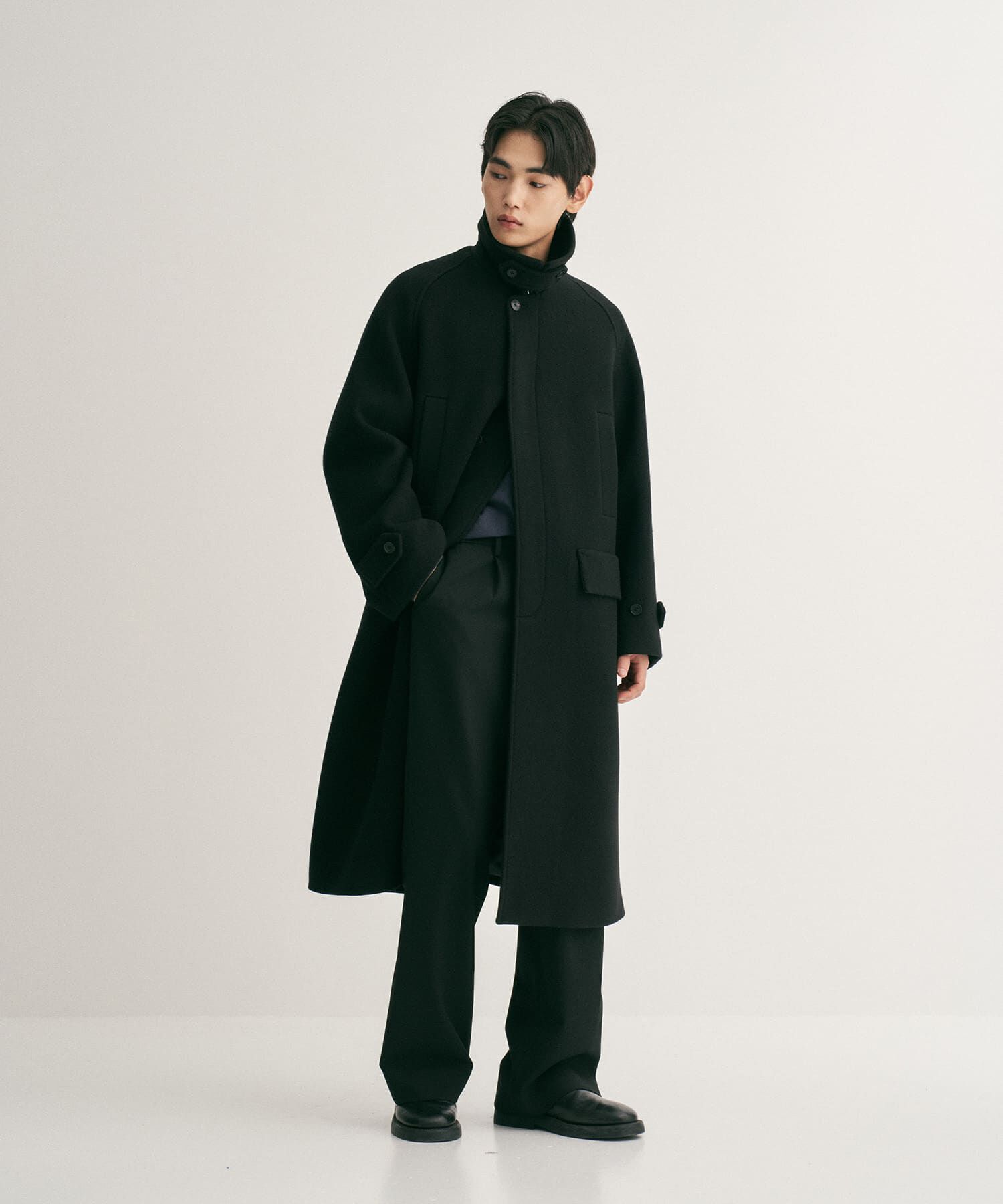 URBAN RESEARCH「ANOTHER OFFICE　Voyager Bold Balmacaan Coat」|ノーカラーコート|