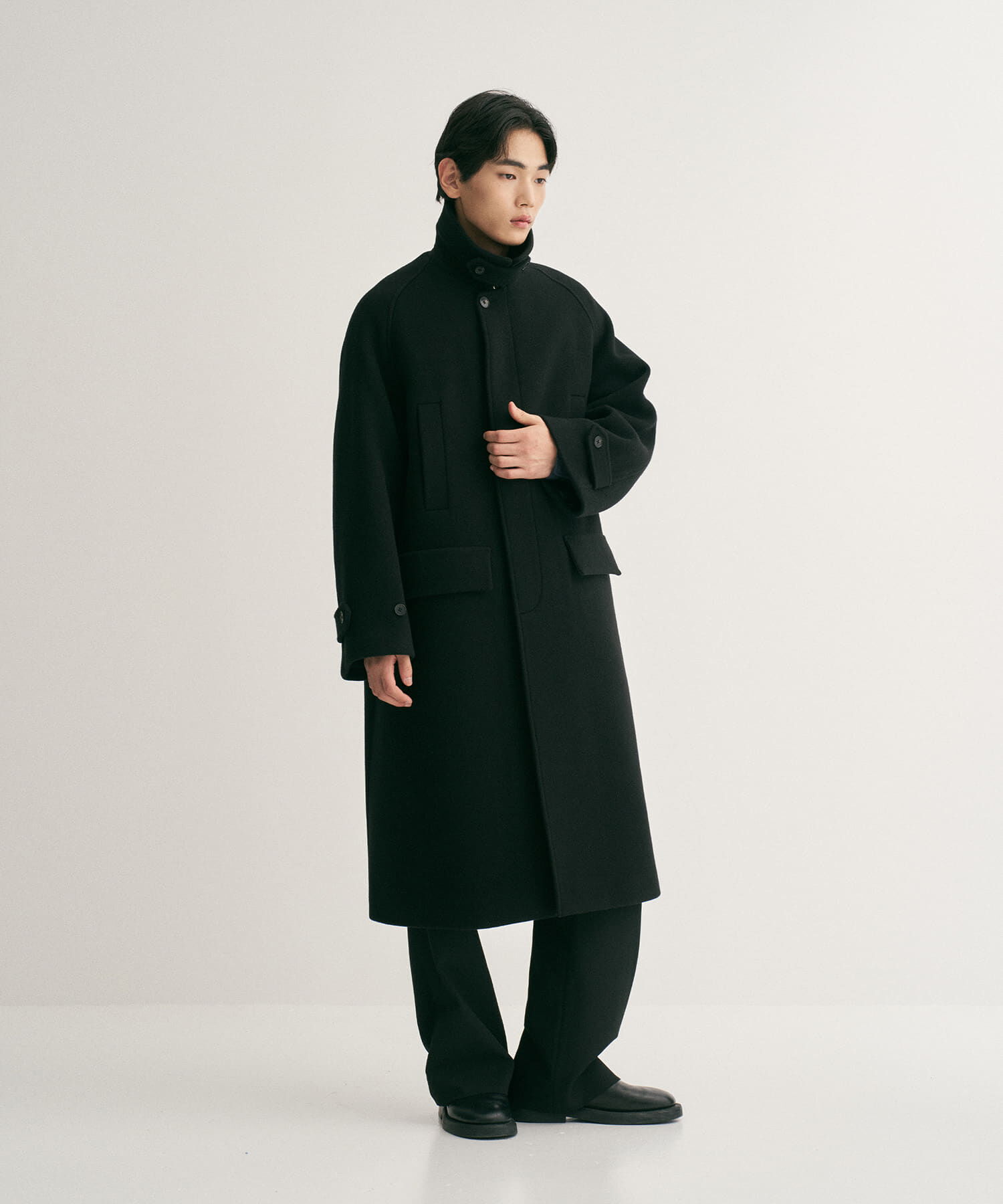URBAN RESEARCH「ANOTHER OFFICE　Voyager Bold Balmacaan Coat」|ノーカラーコート|