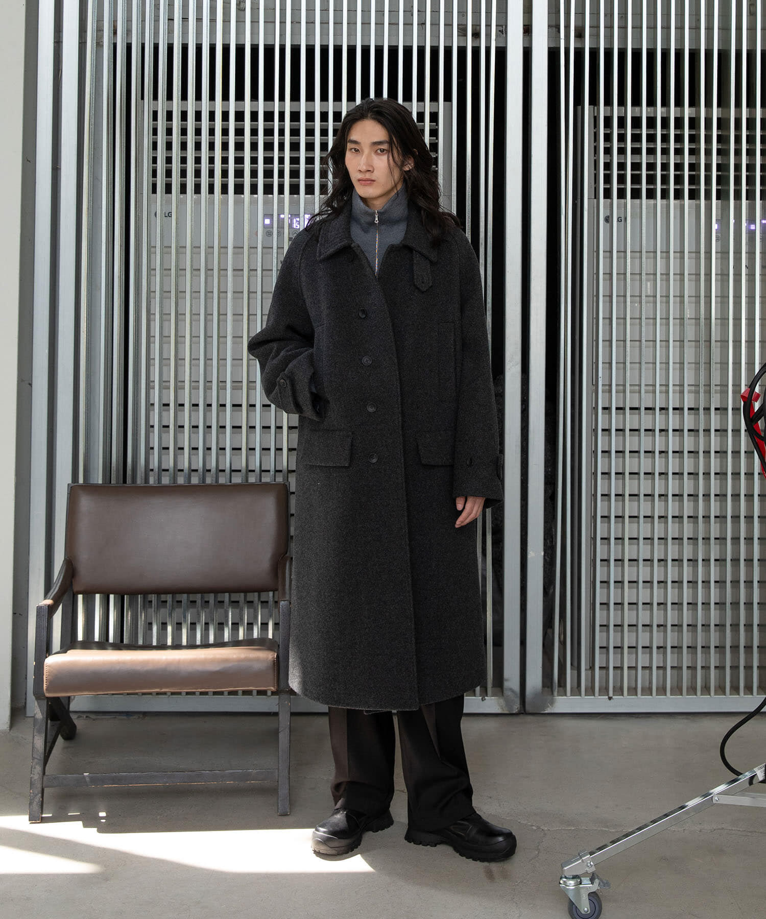 URBAN RESEARCH「ANOTHER OFFICE　Voyager Bold Balmacaan Coat」|ノーカラーコート|