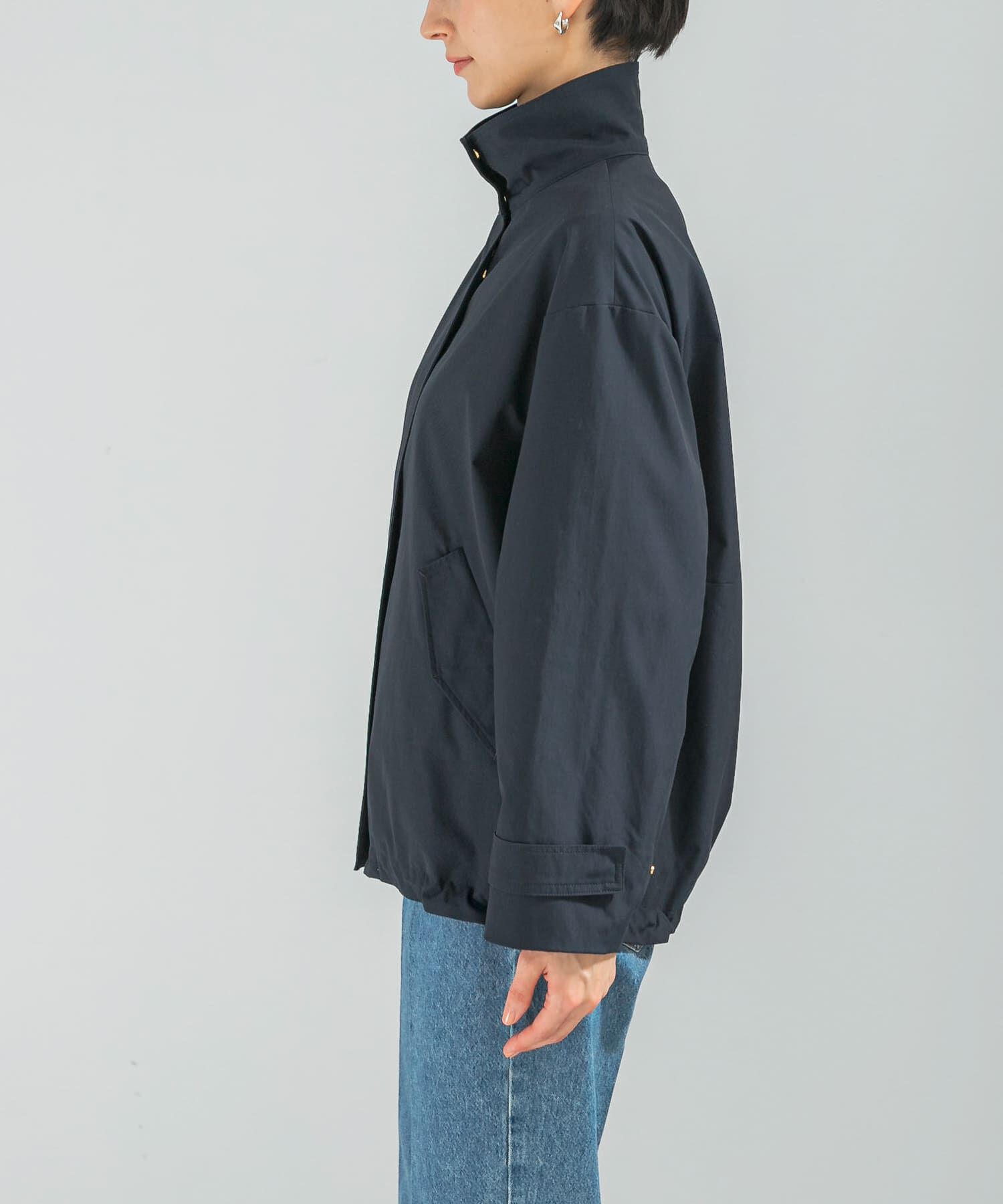 URBAN RESEARCH ROSSO「撥水スタンドカラーミドルコート」|ノーカラーコート|