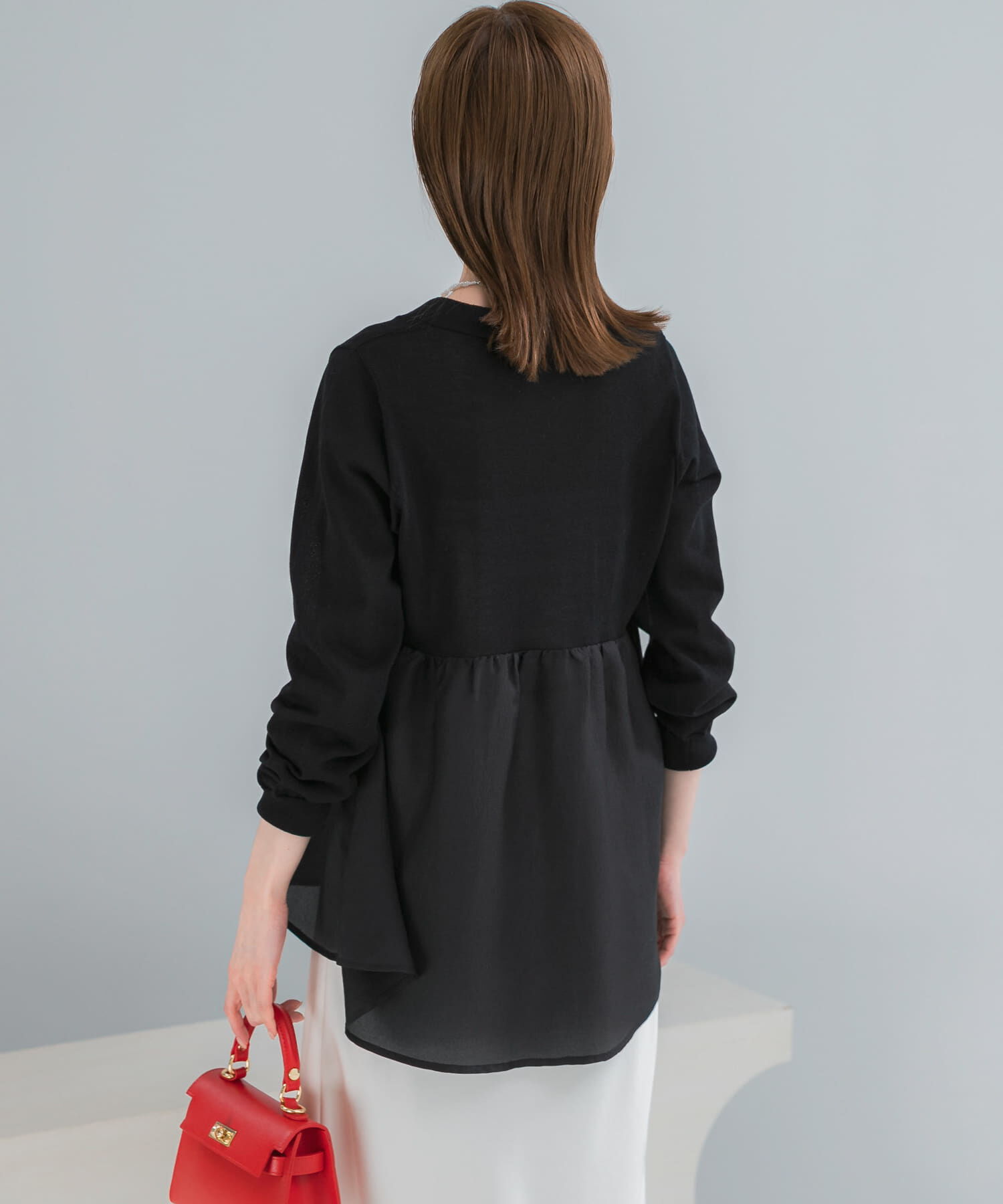 URBAN RESEARCH ROSSO「『WEB限定』ドッキングペプラムカーディガン」|ニット・セーター|