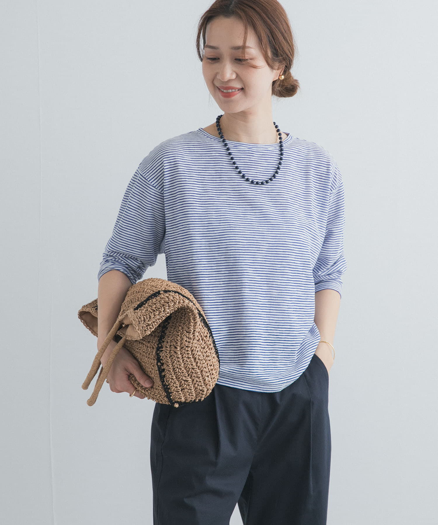 URBAN RESEARCH DOORS「スラブミジンボーダーTシャツ」|Tシャツ・カットソー|