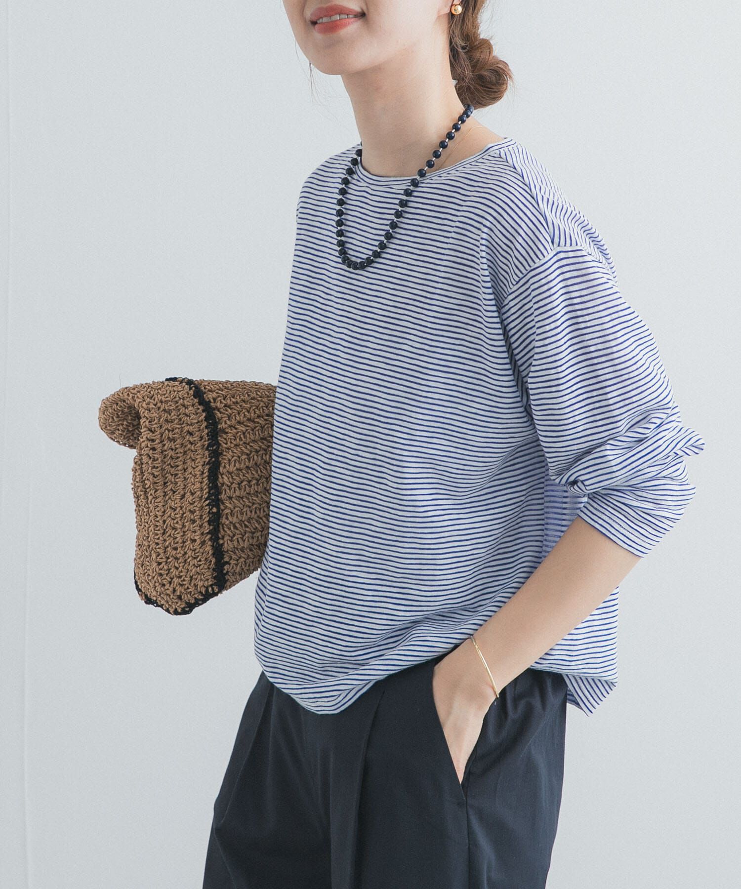 URBAN RESEARCH DOORS「スラブミジンボーダーTシャツ」|Tシャツ・カットソー|