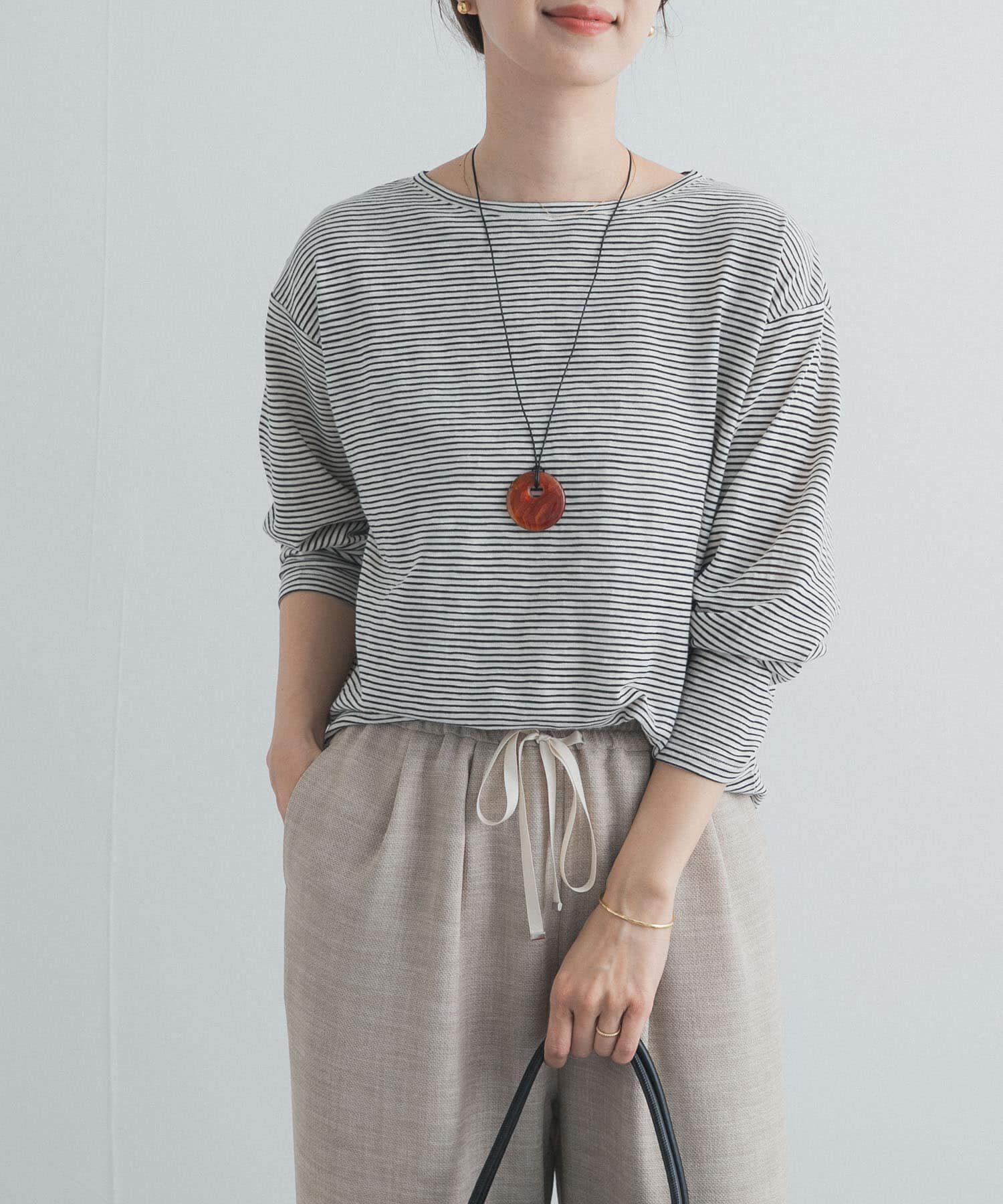 URBAN RESEARCH DOORS「スラブミジンボーダーTシャツ」|Tシャツ・カットソー|