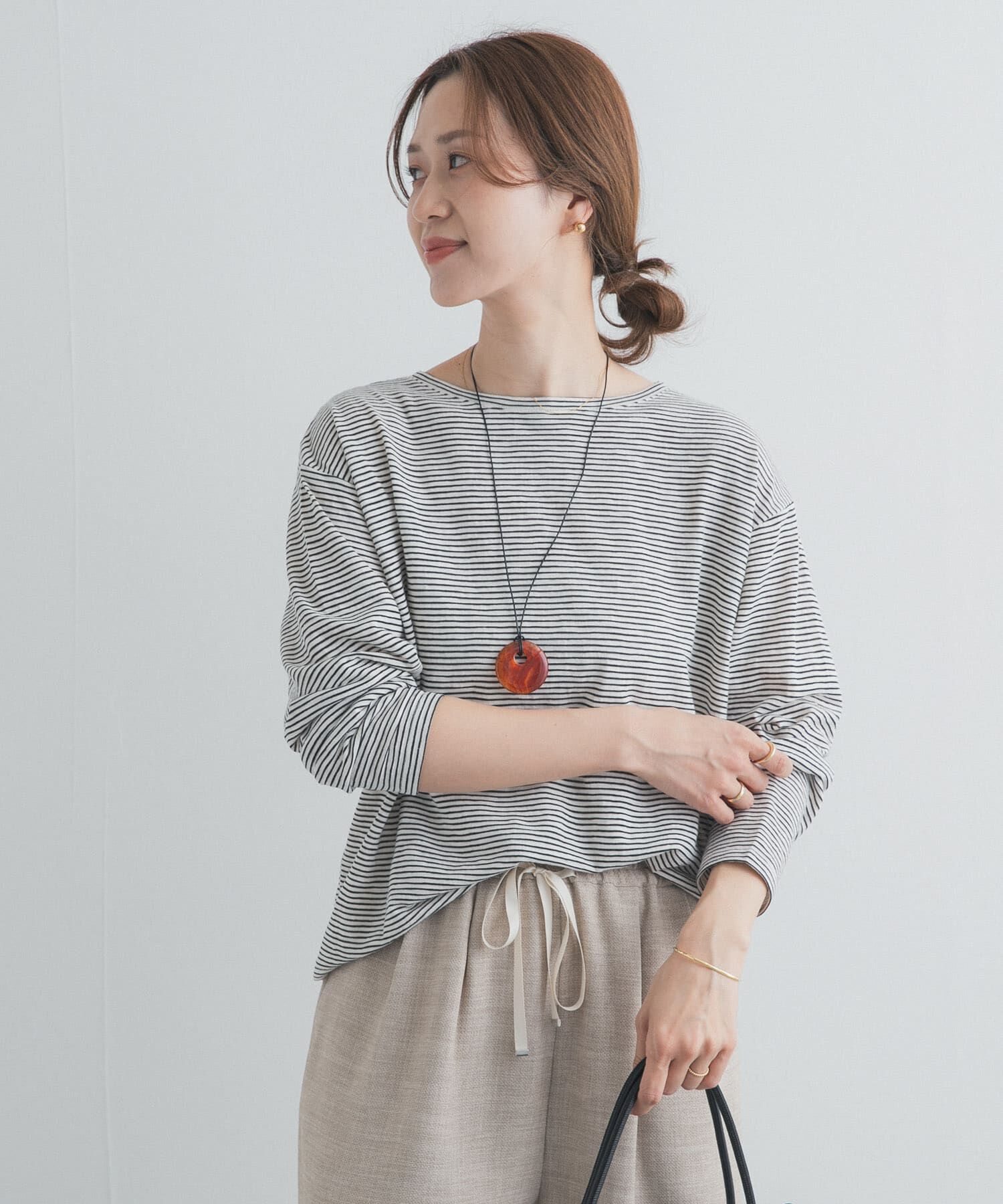 URBAN RESEARCH DOORS「スラブミジンボーダーTシャツ」|Tシャツ・カットソー|