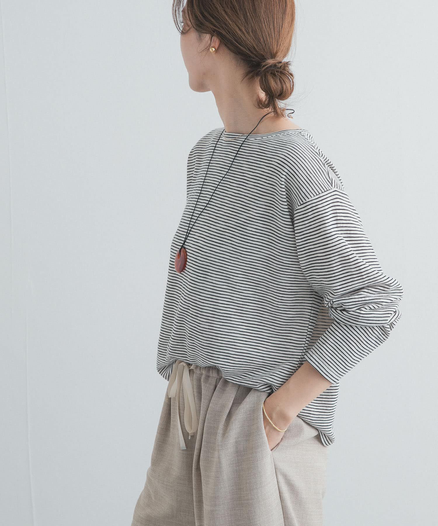 URBAN RESEARCH DOORS「スラブミジンボーダーTシャツ」|Tシャツ・カットソー|