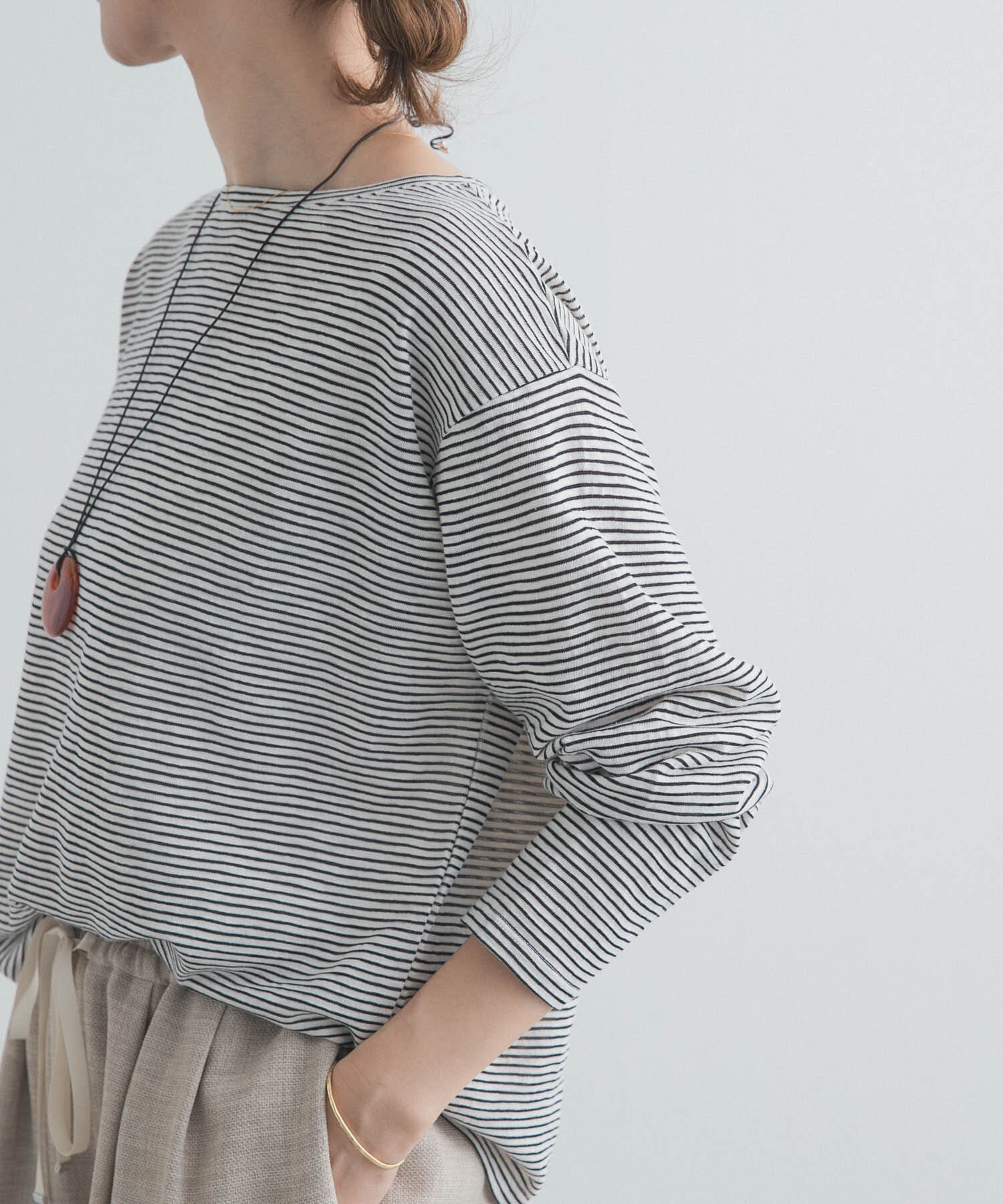 URBAN RESEARCH DOORS「スラブミジンボーダーTシャツ」|Tシャツ・カットソー|