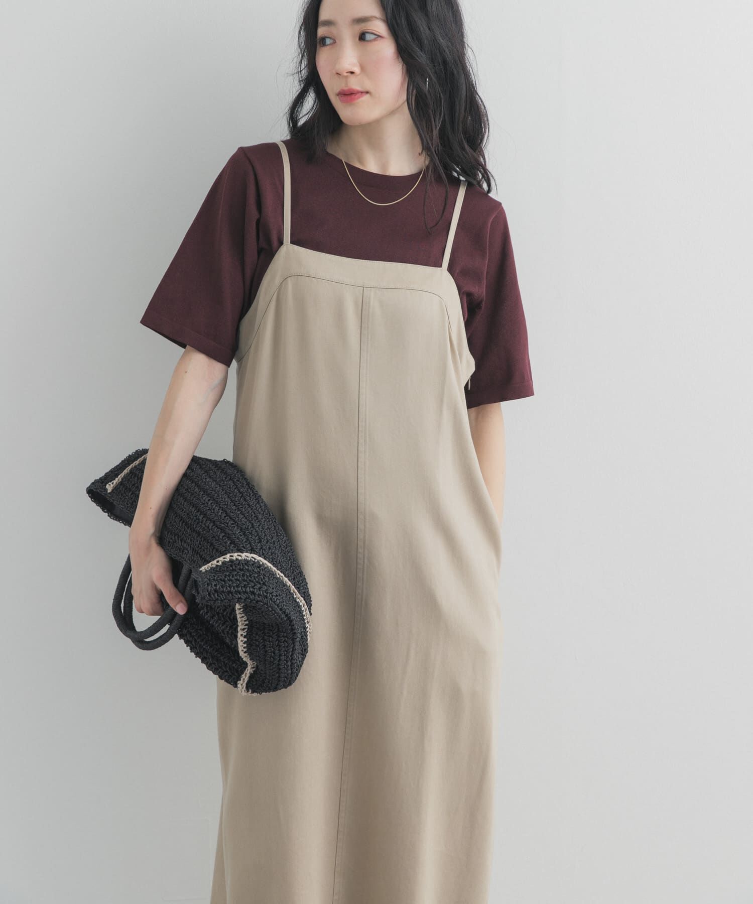 URBAN RESEARCH DOORS「バイオウォッシュキャミワンピース」|ワンピース|ベージュ
