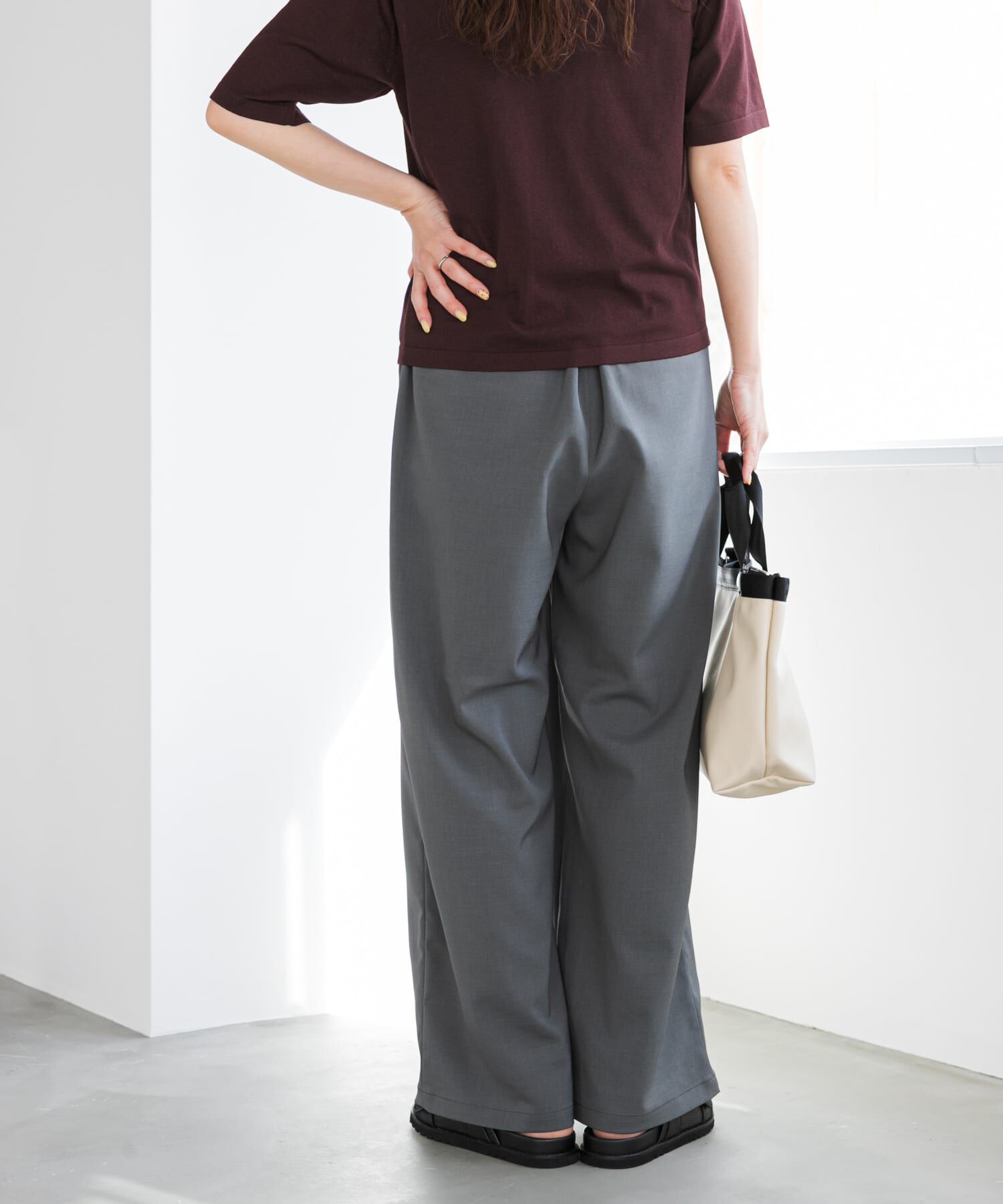 URBAN RESEARCH DOORS「『UR TECH』完声/涼ギャザーワイドパンツ」|その他|