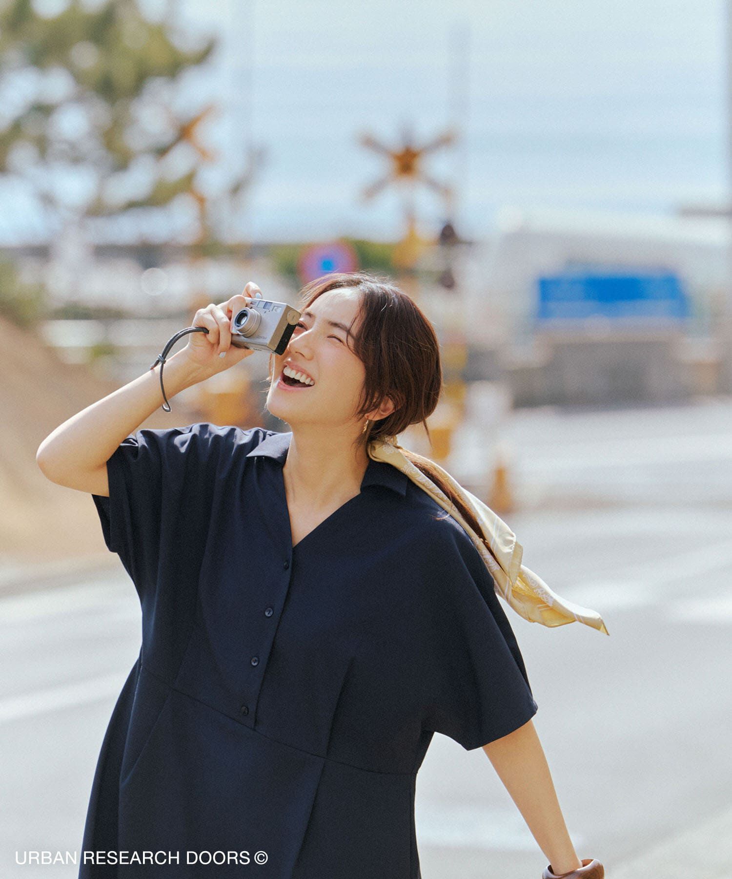 URBAN RESEARCH DOORS「『UR TECH』完声/涼ドルマン半袖ワンピース」|ワンピース|