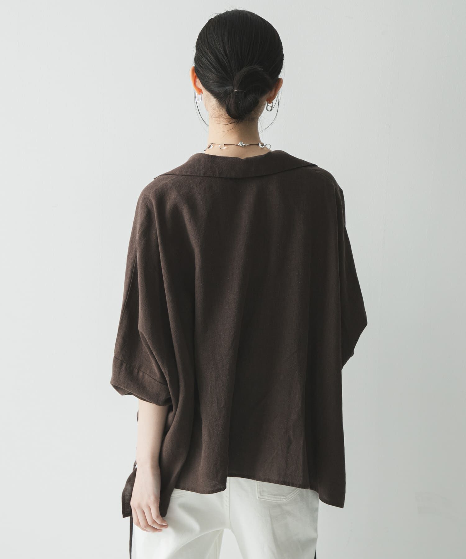 URBAN RESEARCH「ラミーレーヨンギャザーヘムシャツ」|シャツ・ブラウス|