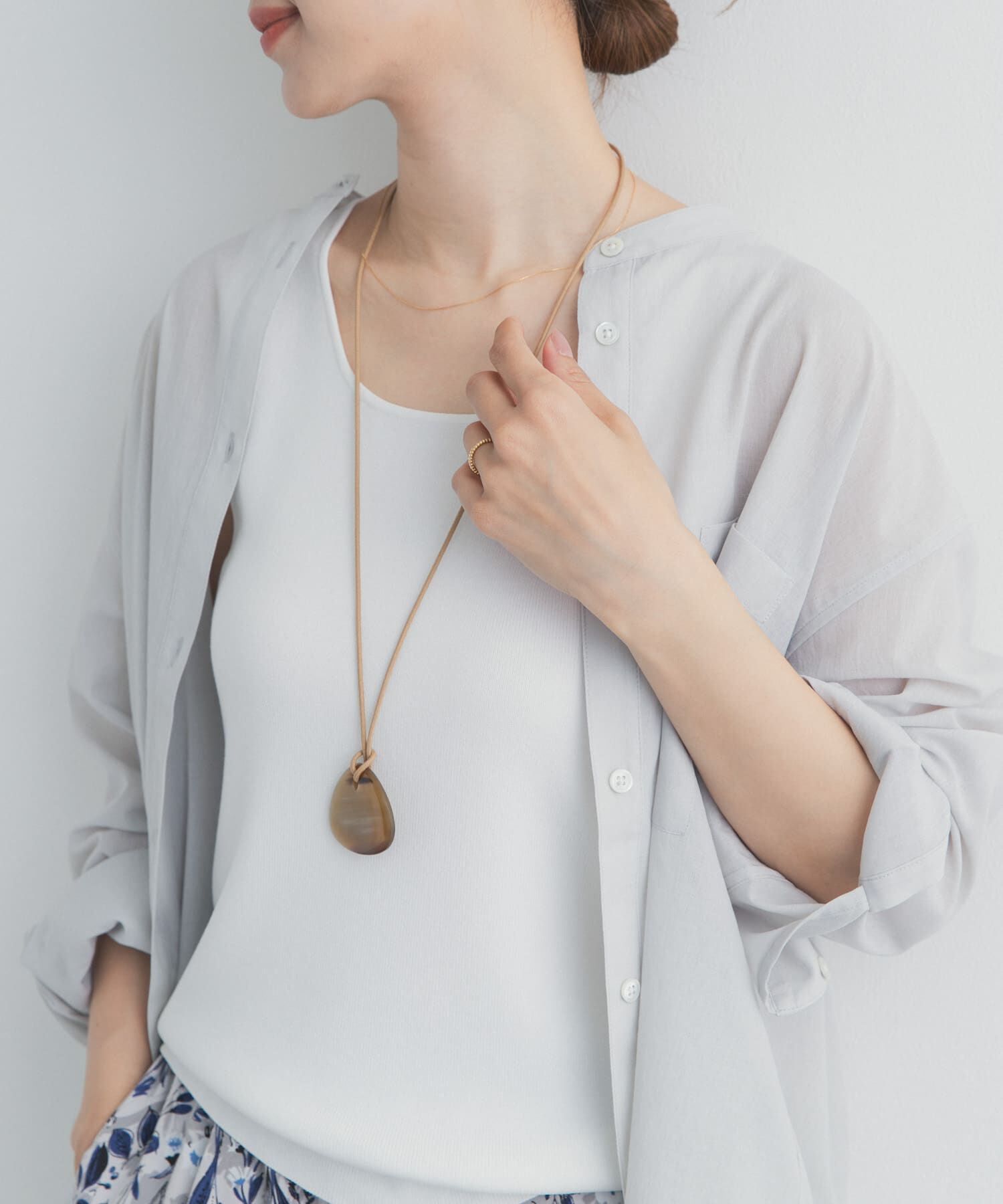 URBAN RESEARCH DOORS「バッファローコードネックレス」|ネックレス|ナチュラル