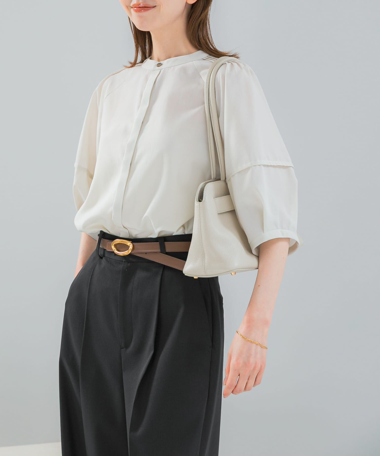 URBAN RESEARCH ROSSO「『WEB/一部店舗限定』UVカットウォッシャブルリネン混シャツブラウス」|シャツ・ブラウス|