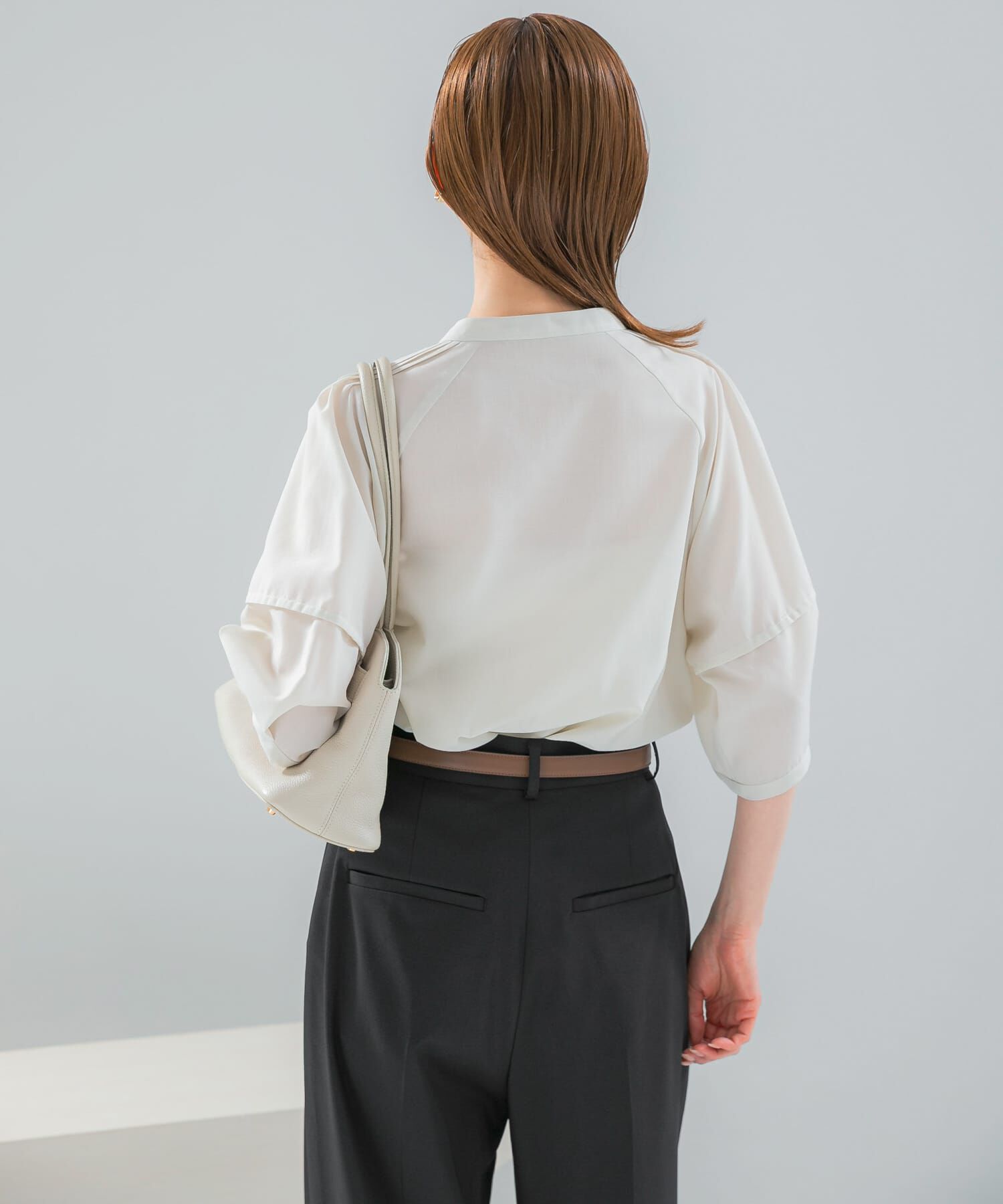 URBAN RESEARCH ROSSO「『WEB/一部店舗限定』UVカットウォッシャブルリネン混シャツブラウス」|シャツ・ブラウス|