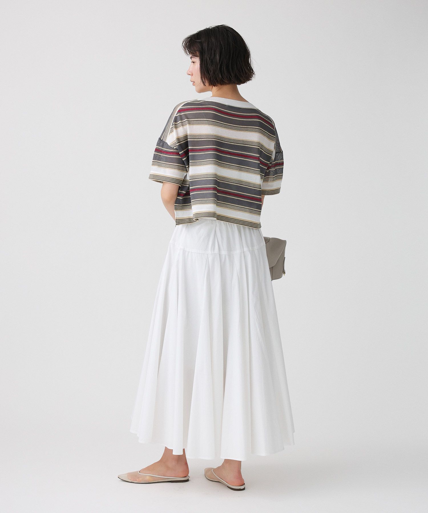 BABYLONE「マルチボーダーショートプルオーバー」|ニット・セーター|