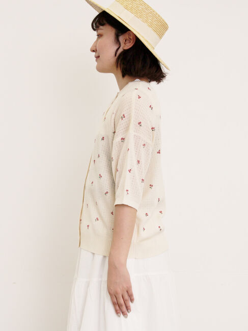 Samansa Mos2「小花柄プリントカーディガン」|カーディガン|