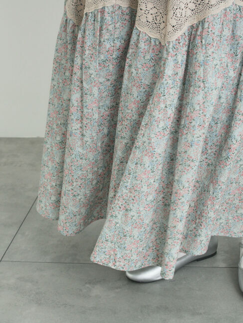 Samansa Mos2「柄アソートティアードレーススカート」|スカート|