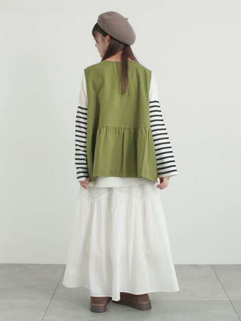 Samansa Mos2「柄アソートティアードレーススカート」|スカート|