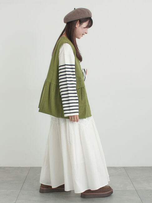 Samansa Mos2「柄アソートティアードレーススカート」|スカート|