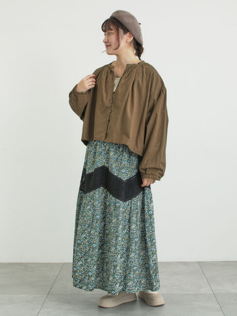 Samansa Mos2「柄アソートティアードレーススカート」|スカート|