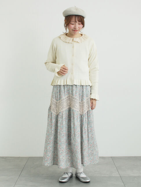 Samansa Mos2「柄アソートティアードレーススカート」|スカート|