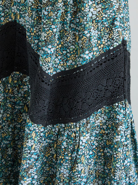 Samansa Mos2「柄アソートティアードレーススカート」|スカート|