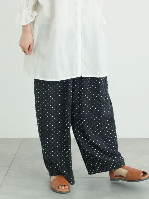 Samansa Mos2「麻レーヨン柄アソートパンツ」|その他|