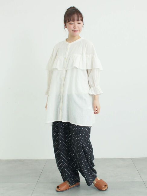 Samansa Mos2「麻レーヨン柄アソートパンツ」|その他|